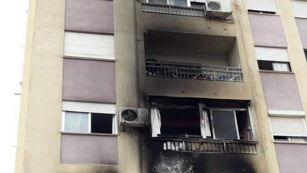 Los dos balcones han quedado calcinados Los dos balcones han quedado calcinados