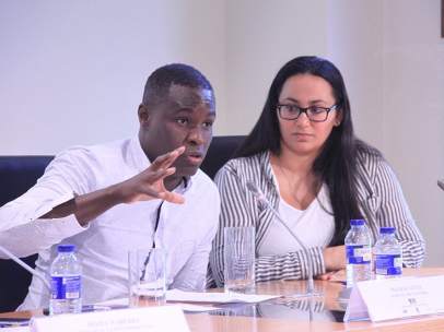 Malick Gueye, portavoz del Sindicato Manteros y Lateros de Madrid