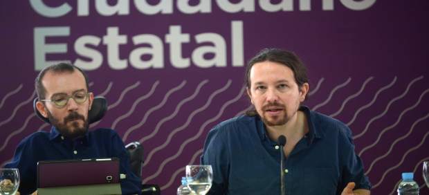 Pablo Iglesias y Pablo Echenique en el Consejo Ciudadano Estatal de Podemos