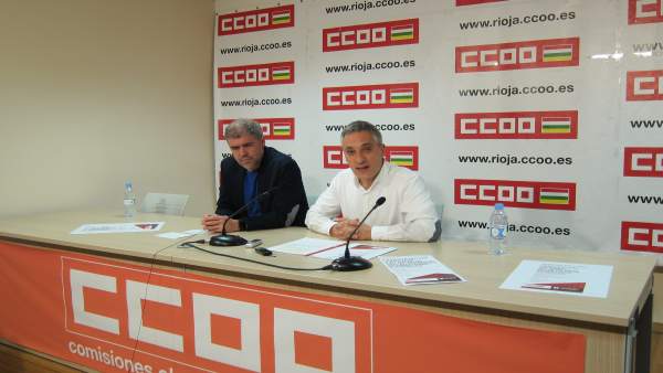 UNAI SORDO JUNTO A JORGE RUANO EN CCOO LA RIOJA UNAI SORDO JUNTO A JORGE RUANO EN CCOO LA RIOJA