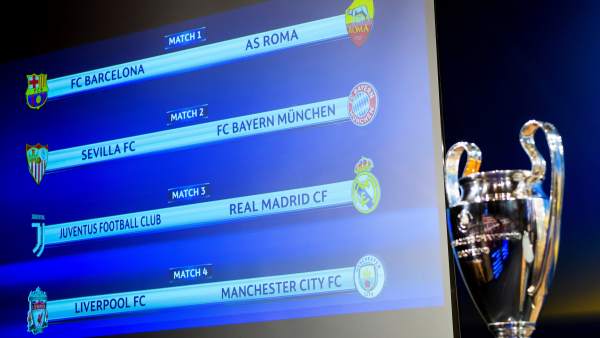 Sorteo de cuartos de final de Champions 2018: Juventus - Real Madrid ... Sorteo de cuartos de final de Champions 2018: Juventus - Real Madrid ...