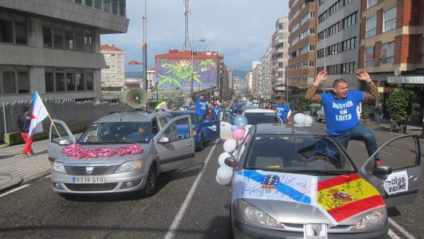 Manifestación en coches de los trabajadores de Justicia Manifestación en coches de los trabajadores de Justicia