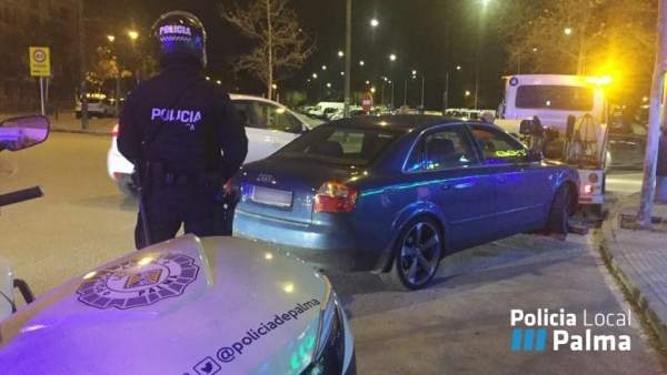 Un control del GAP de la Policía Local de Palma Un control del GAP de la Policía Local de Palma