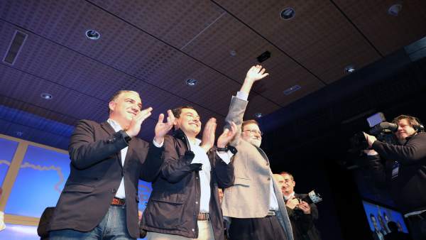 Elías Bendodo, Juanma Moreno y Mariano Rajoy, en Marbella (Málaga) Elías Bendodo, Juanma Moreno y Mariano Rajoy, en Marbella (Málaga)