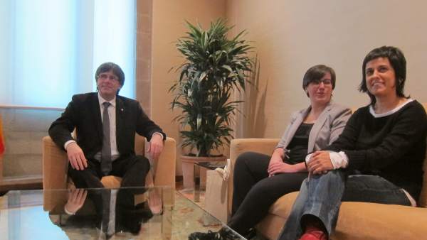 Carles Puigdemont y Anna Gabriel en una reunión en Palau/ARCHIVO Carles Puigdemont y Anna Gabriel en una reunión en Palau/ARCHIVO