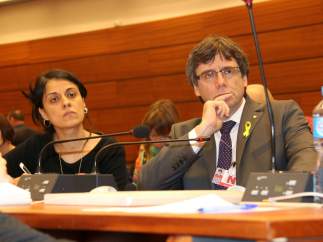 Puigdemont y Gabriel en Ginebra.