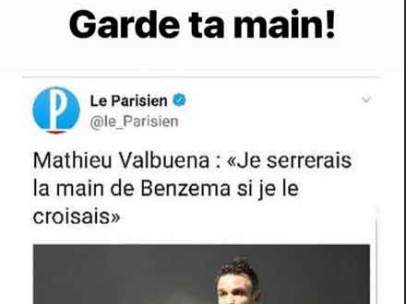 Publicación de Benzema en Instagram