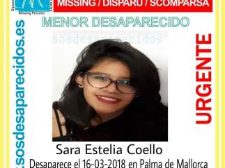 Sara Estelia, desaparecida en Palma