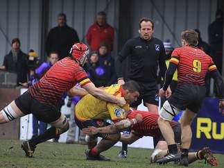 Vlad Iordachescu, durante el Bélgica - España de rugby