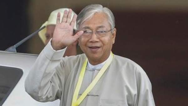 El hasta ahora presidente de Birmania, U Htin Kyaw El hasta ahora presidente de Birmania, U Htin Kyaw