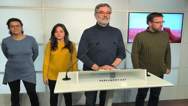 Carles Riera, Maria Sirvent, Vidal Aragonés, Natàlia Sànchez, CUP (Archivo) Carles Riera, Maria Sirvent, Vidal Aragonés, Natàlia Sànchez, CUP (Archivo)