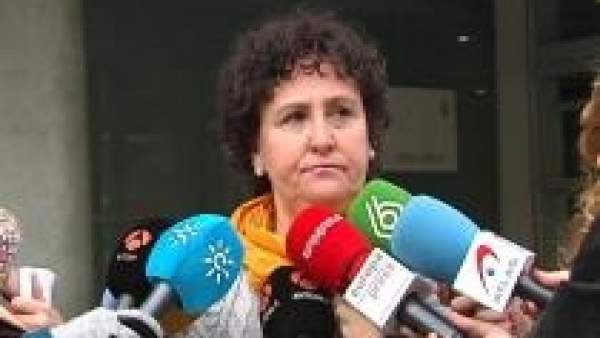 María Salmerón atiende a los medios a las puertas del juzgado María Salmerón atiende a los medios a las puertas del juzgado