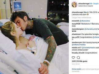 El primer parto de la "influencer" italiana Chiara Ferragni
