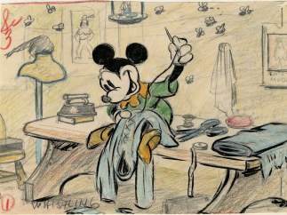 Una de las piezas de Mickey Mouse que se puede ver a la exposición.