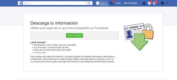 Descargar una copia de tu información