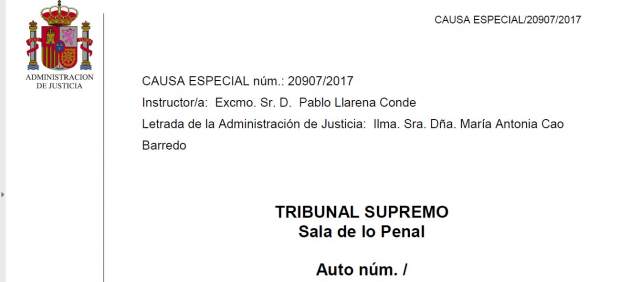 Auto de prisión para Turull