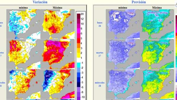 Cuadro descriptivo de la previsión primaveral en CyL 26/03/2018 Cuadro descriptivo de la previsión primaveral en CyL 26/03/2018