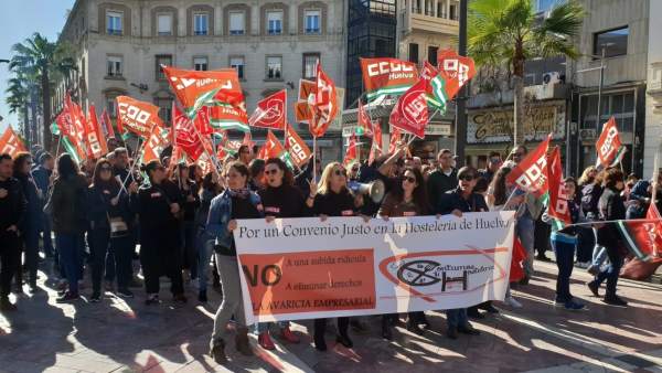 Manifestación de trabajadores del sector de la hostelería. Manifestación de trabajadores del sector de la hostelería.