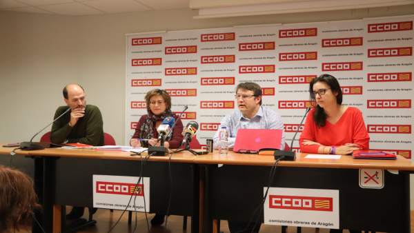 Presentación del acuerdo este lunes en Zaragoza. Presentación del acuerdo este lunes en Zaragoza.
