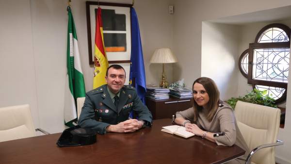 Ruiz y Carretero Lucena, durante el encuentro mantenido Ruiz y Carretero Lucena, durante el encuentro mantenido