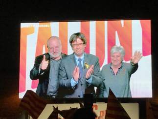 Lluís Puig, Carles Puigdemont, Clara Ponsatí.