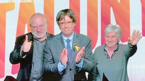 Lluís Puig, Carles Puigdemont, Clara Ponsatí. Lluís Puig, Carles Puigdemont, Clara Ponsatí.