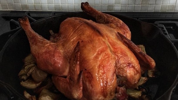 Pollo crujiente con secador Pollo crujiente con secador