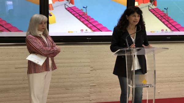 Ana Redondo (dcha) e Inés Rodríguez (izda) presentan la programación, 27-3-18 Ana Redondo (dcha) e Inés Rodríguez (izda) presentan la programación, 27-3-18