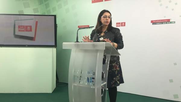 La concejala del PSOE en Jaén África Colomo aborda la situación de Somuvisa. La concejala del PSOE en Jaén África Colomo aborda la situación de Somuvisa.