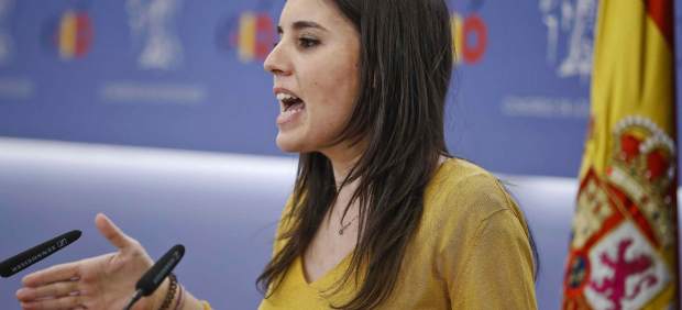 La portavoz de Unidos Podemos en el Congreso, Irene Montero.
