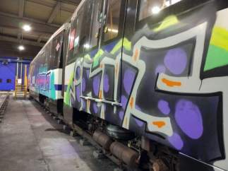 Grafitis en Metro de Madrid