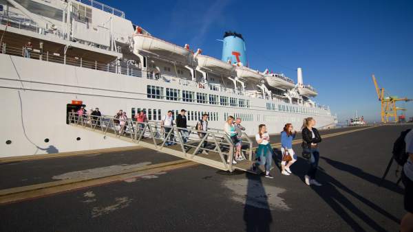 Llegada de cruceristas en Huelva. Llegada de cruceristas en Huelva.