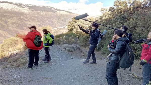 Rodaje de un programa de senderismo en la Alpujarra emitido en Japón Rodaje de un programa de senderismo en la Alpujarra emitido en Japón