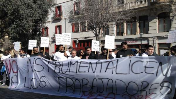 Manifestación trabajadores de Megapark Manifestación trabajadores de Megapark