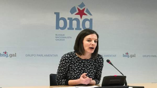 Olalla Rodil, diputada del BNG, en rueda de prensa Olalla Rodil, diputada del BNG, en rueda de prensa