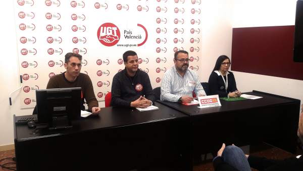 Rueda de prensa conunta de los sindicatos de Correos Rueda de prensa conunta de los sindicatos de Correos