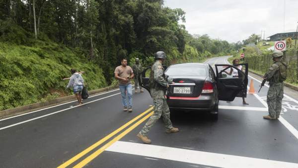 Control militar en el sector de Mataje, Ecuador. Control militar en el sector de Mataje, Ecuador.