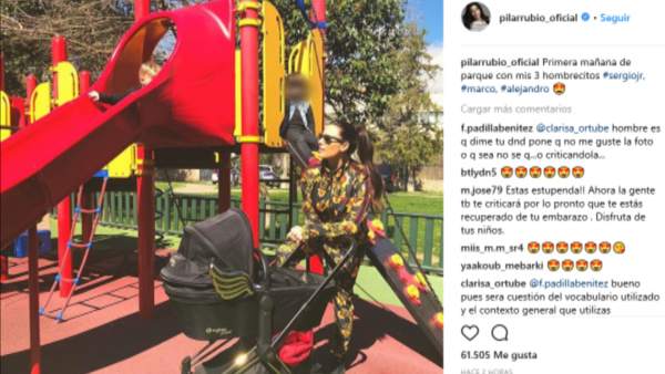 Pilar Rubio disfruta de un día de parque con sus hijos Pilar Rubio disfruta de un día de parque con sus hijos