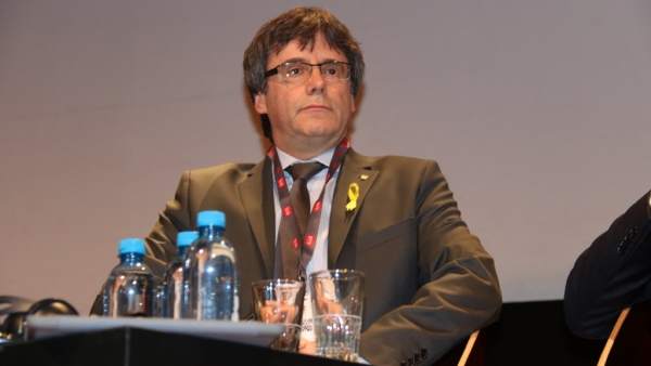 El expresidente de la Generalitat Carles Puigdemont en un debate en Ginebra El expresidente de la Generalitat Carles Puigdemont en un debate en Ginebra
