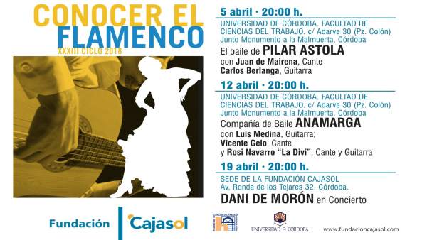 Cartel del ciclo 'Conocer el Flamenco' en Córdoba Cartel del ciclo 'Conocer el Flamenco' en Córdoba
