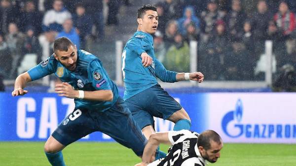 Cristiano marca el tanto ante la Juventus Cristiano marca el tanto ante la Juventus