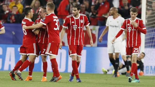 Gol del Bayern al Sevilla Gol del Bayern al Sevilla
