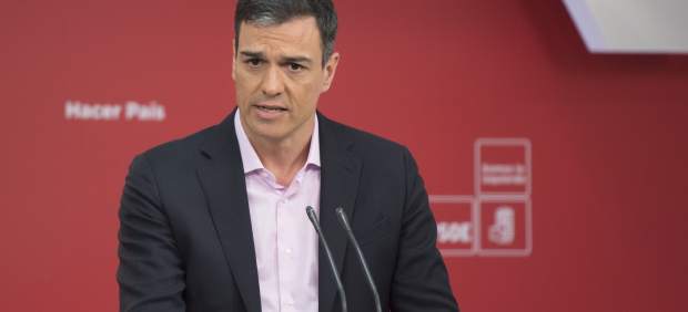Pedro Sánchez, secretario general del PSOE, en la sede de Ferraz el pasado lunes.