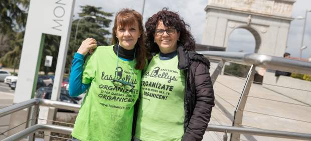 Ángela Muñoz, vicepresidenta de Las Kellys, y Pilar Cazorla, de Las Kellys en Asturias ya en Moncloa