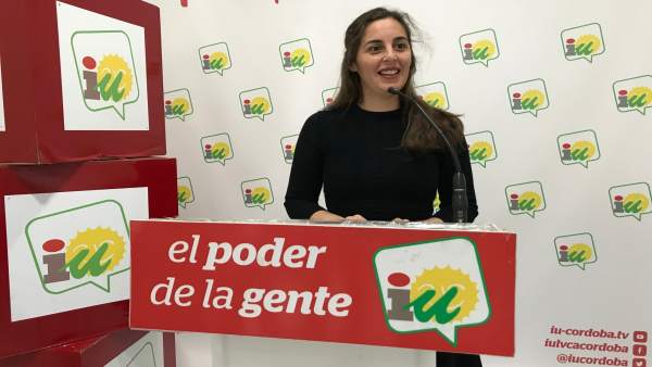 La coordinadora local de IU en Córdoba capital, María Liñán La coordinadora local de IU en Córdoba capital, María Liñán