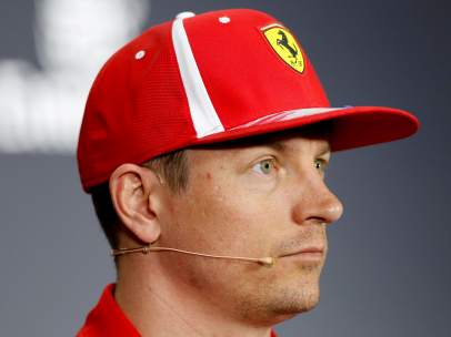 Kimi Räikkönen, en una rueda de prensa
