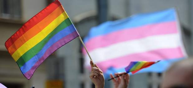 Bandera gay contra homofobia diversidad sexual