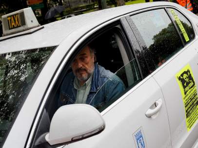 Taxista en Madrid contra la piratería del taxi.