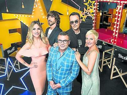 Santi Millán, Risto Mejide, Edurne, Jorge Javier Vázquez y Eva Hache en 'Got Talent'.