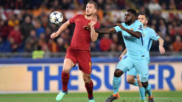 Dzeko y Umtiti, Roma - Barça Dzeko y Umtiti, Roma - Barça